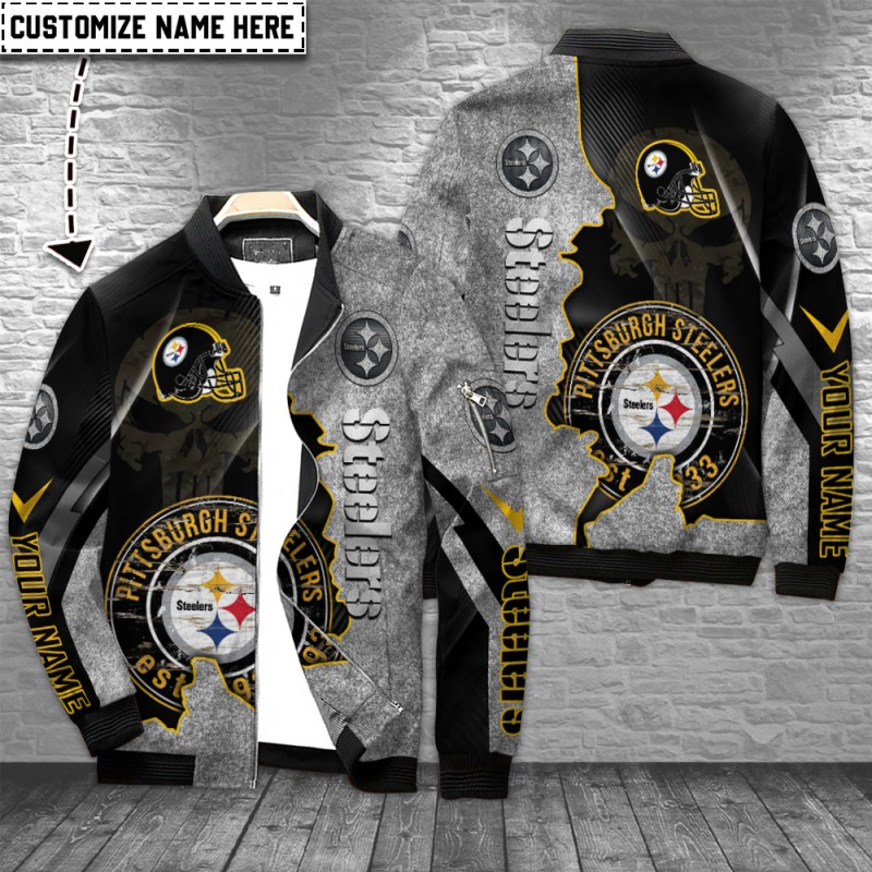 Pittsburgh Steelers Personalized Bomber Jacket