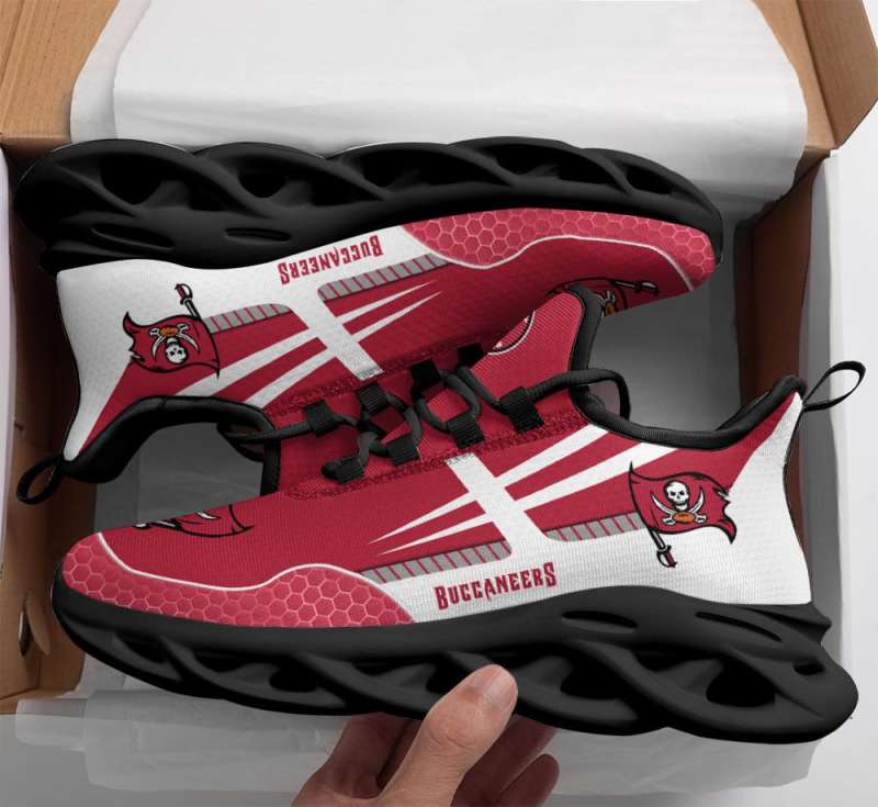 Tampa Bay Buccaneers Yezy Running Sneakers Angle View