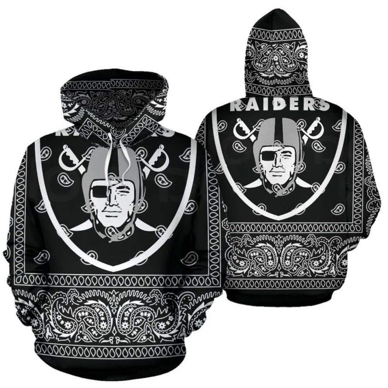 Las Vegas Raiders Bandana Hoodie Side View