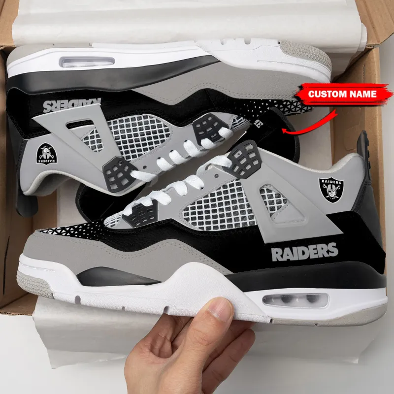 Las Vegas Raiders Personalized AJ4 Sneaker