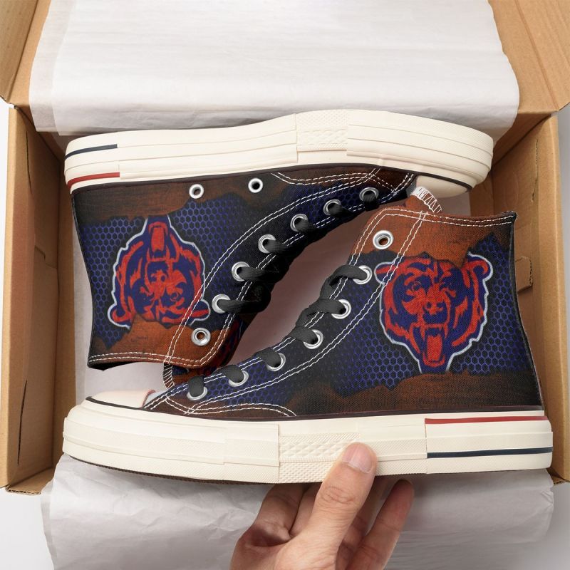 Chicago Bears New High Top Canvas Shoes