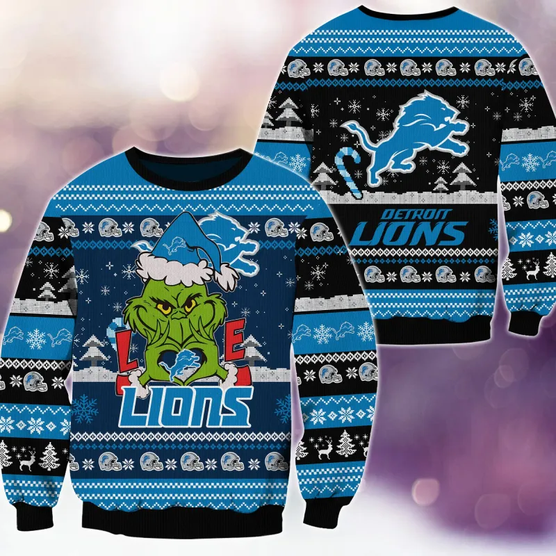 Detroit Lions Ugly Christmas Sweater Image 3
