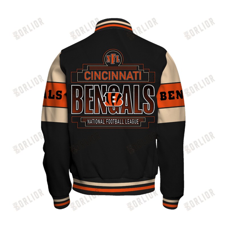 Cincinnati Bengals Varsity Jacket - Back View