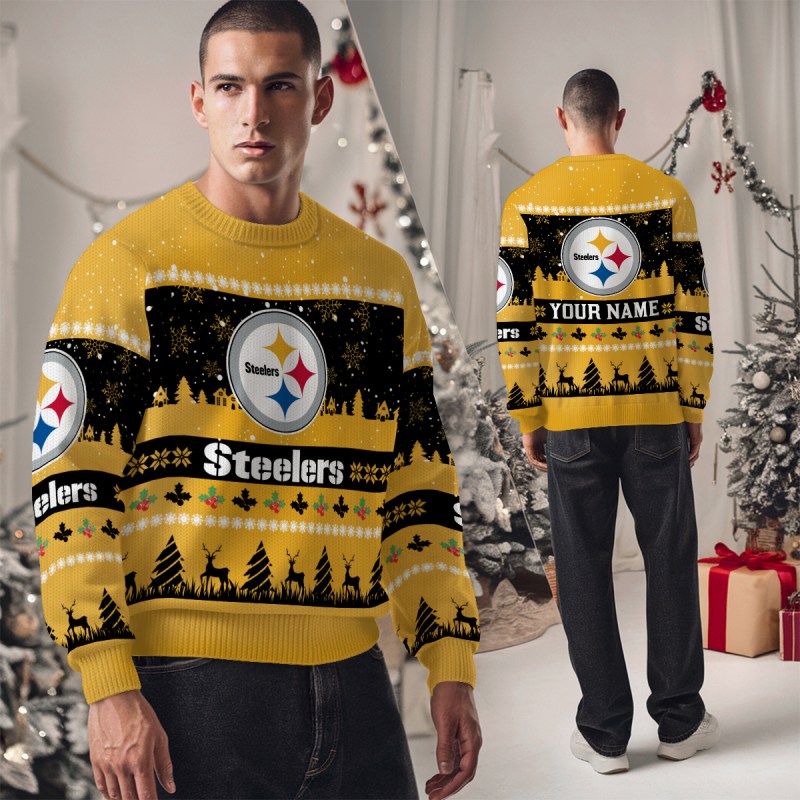 Pittsburgh Steelers Ugly Christmas Sweater Studio