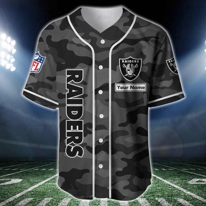 Las Vegas Raiders Personalized Baseball Jersey - Design 1