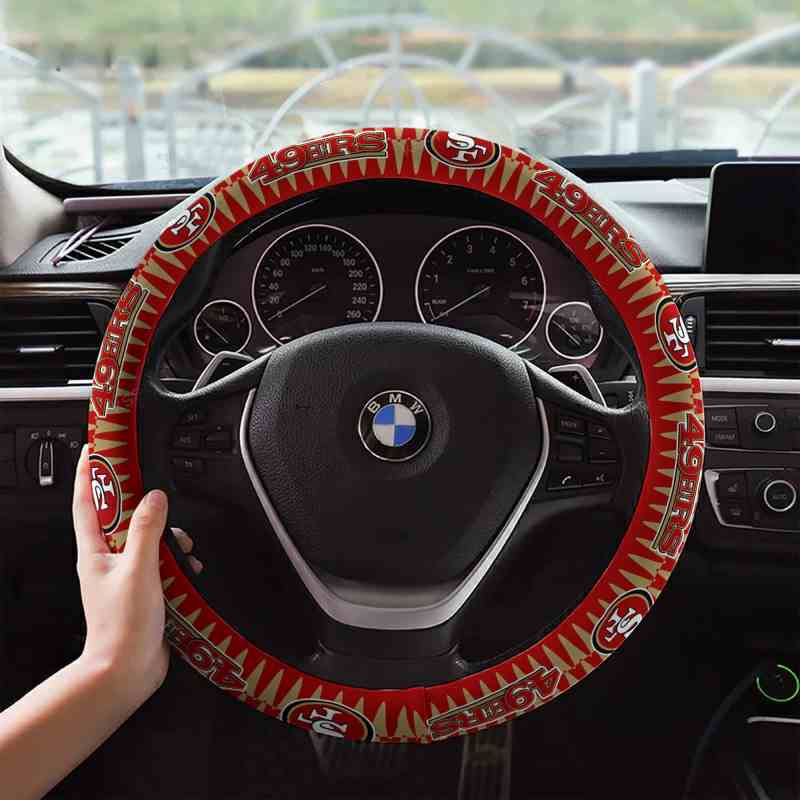 San Francisco 49ers Custom 3D Steering Wheel Cover