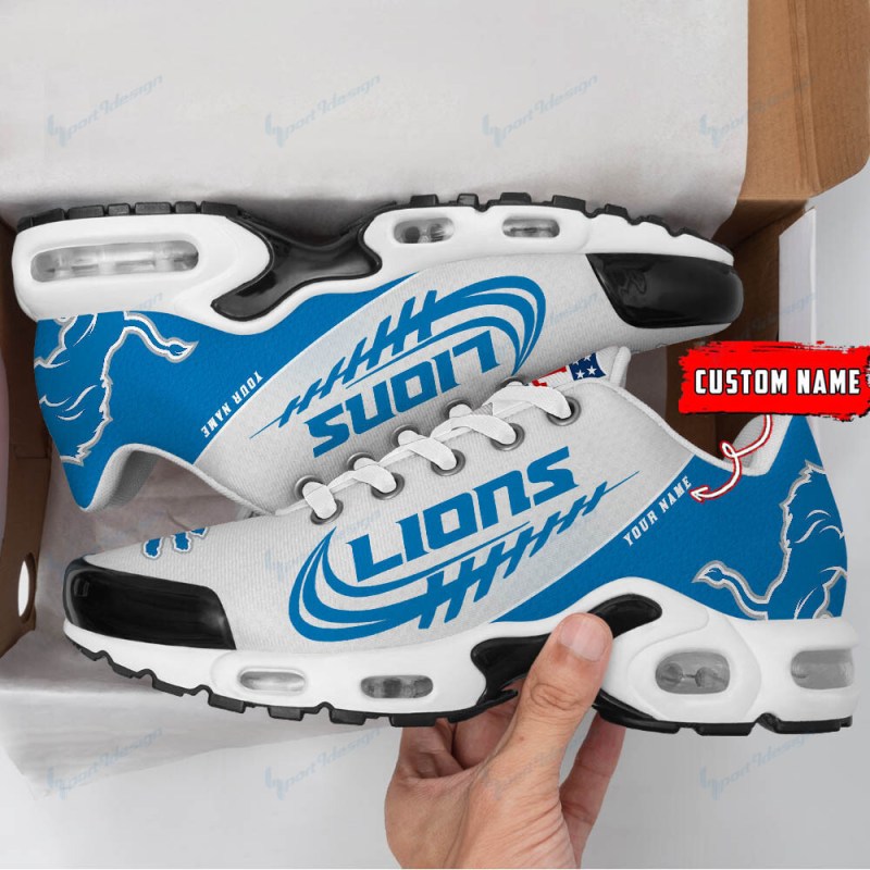 Detroit Lions Personalized Plus T-N Youth Sneakers