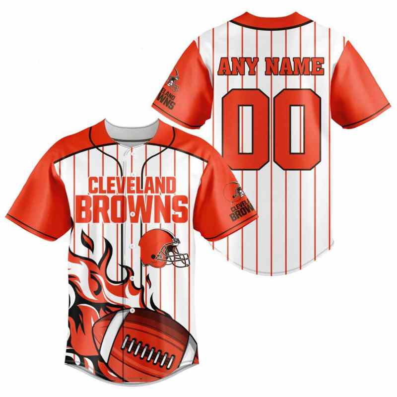 Cleveland Browns Personalized Baseball Jersey