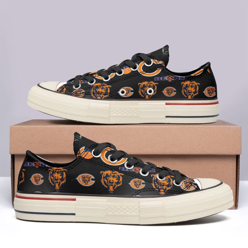 Chicago Bears New Low Top Canvas Shoes Detailed View