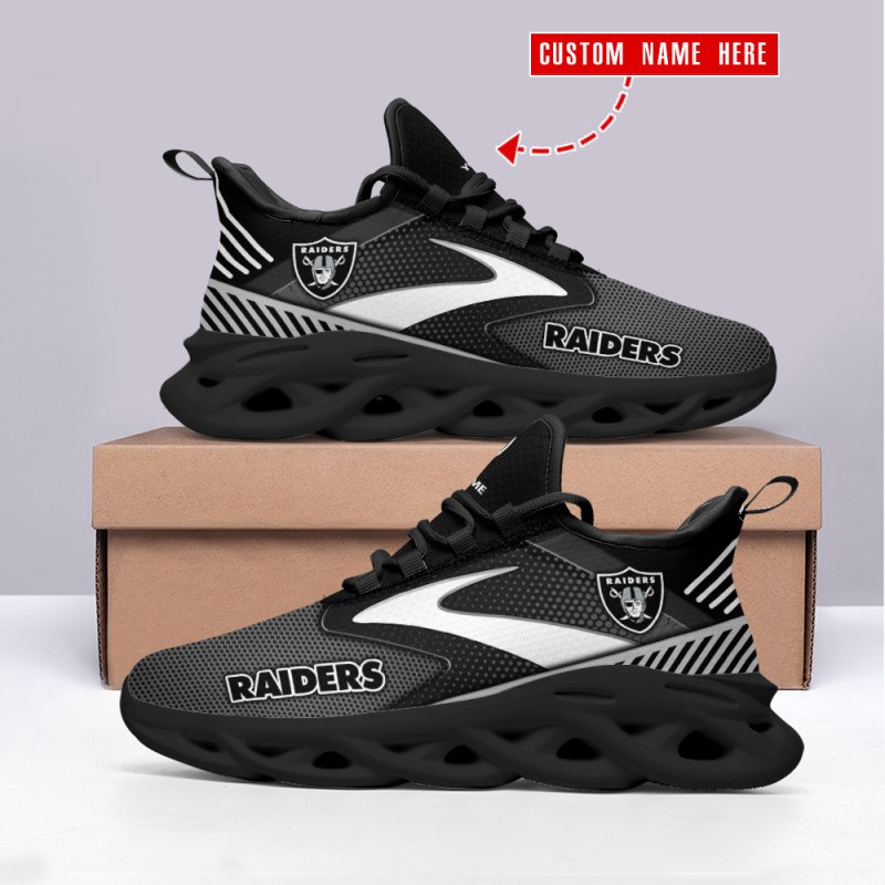 Las Vegas Raiders Personalized Yeezy Running Sneakers Image 2