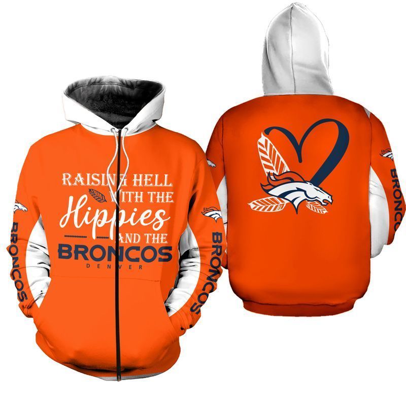 NFL Denver Broncos Limited Edition All Over Print Hoodie Sweatshirt