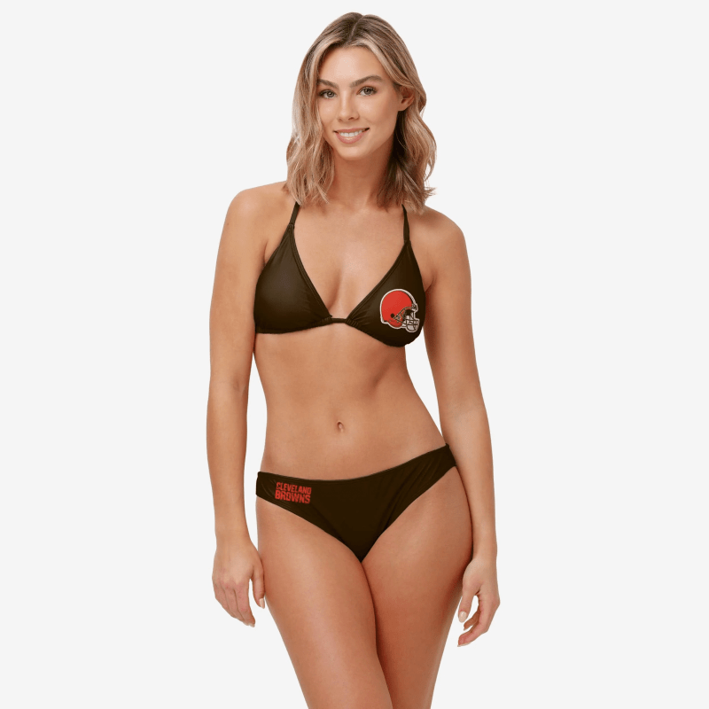Cleveland Browns Women's Solid Logo Bikini