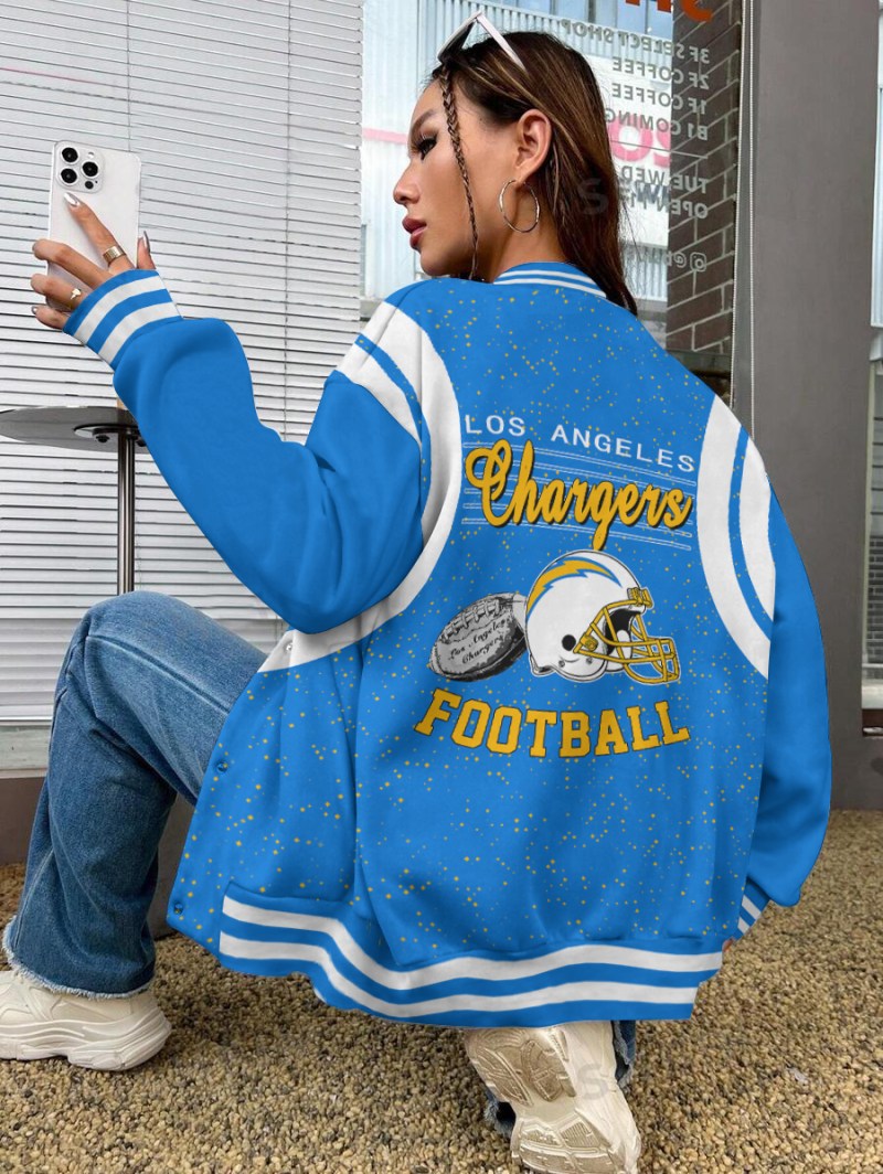 Los Angeles Chargers Jacket Back View