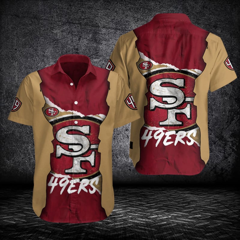 Sizing Chart for San Francisco 49ers Button Shirt BG747