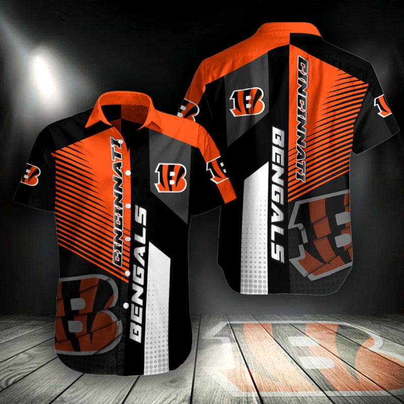 Sizing Chart for Cincinnati Bengals Button Shirt