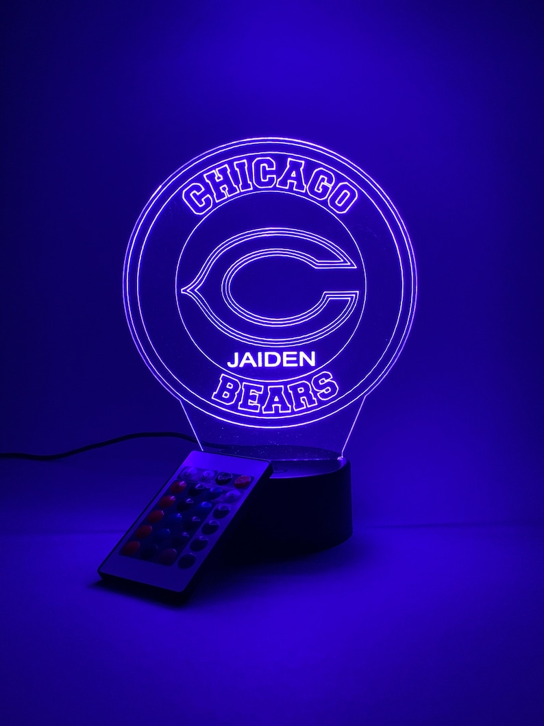 Chicago Bears Personalized 3D Lamp