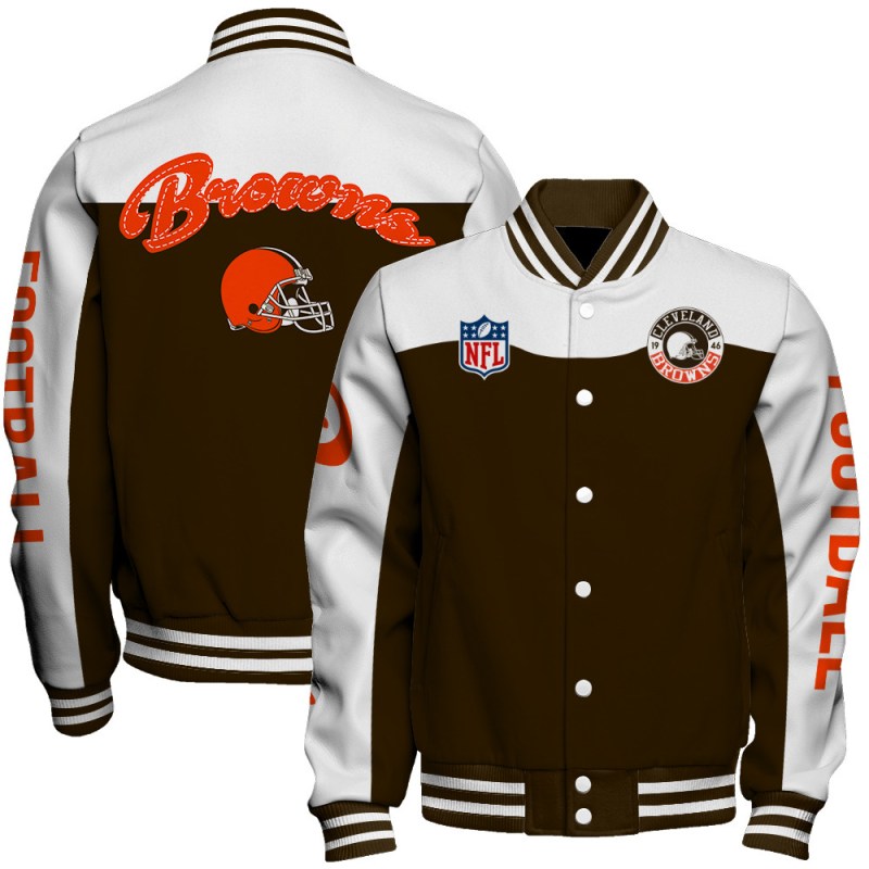 Cleveland Browns Varsity Jacket Front View