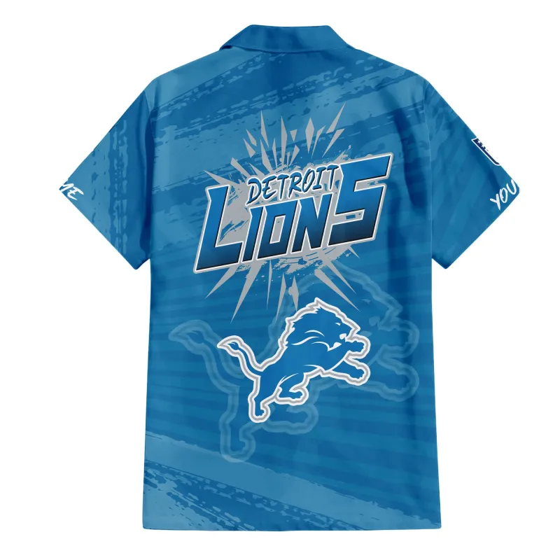 Detroit Lions Hawaiian Shirt Image 3