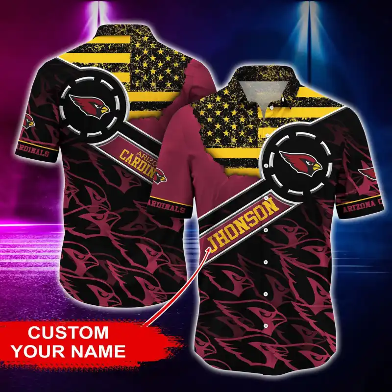 Arizona Cardinals Personalized Button Shirt