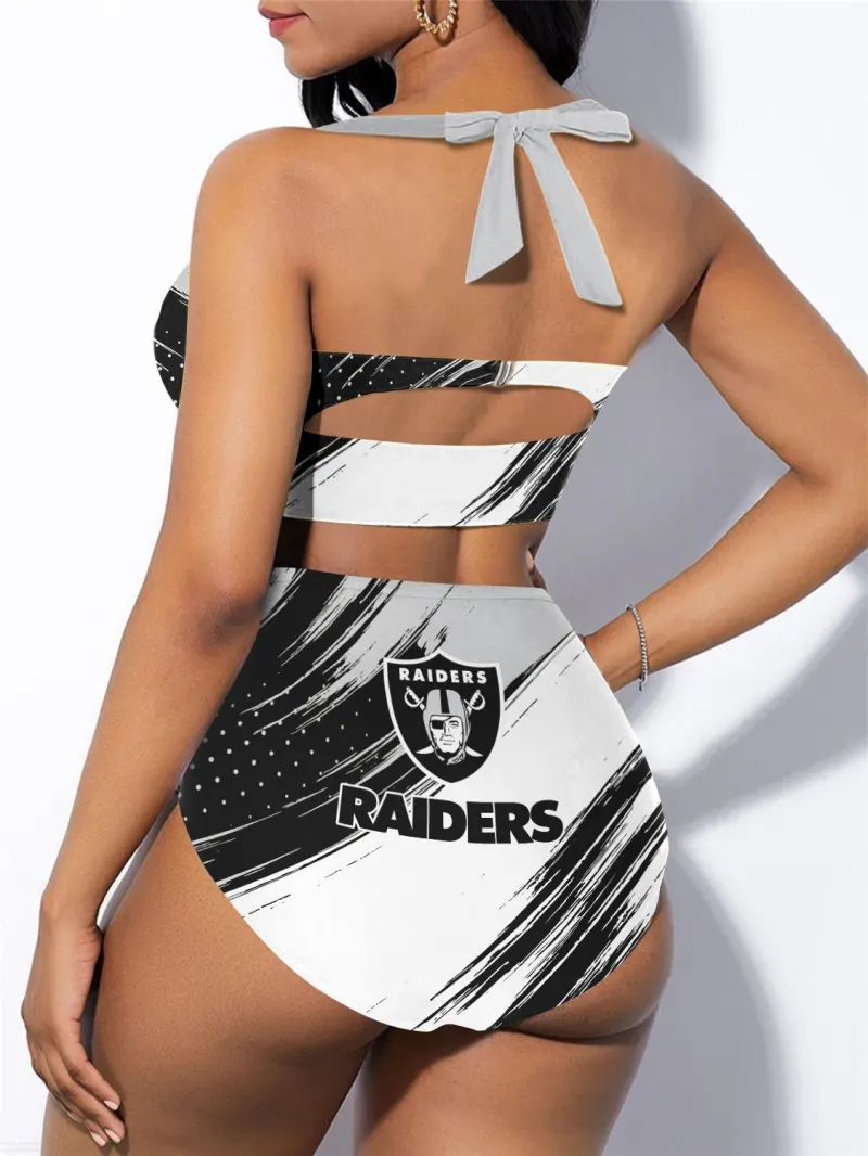 Las Vegas Raiders Sexy Print Bikini Swimsuit