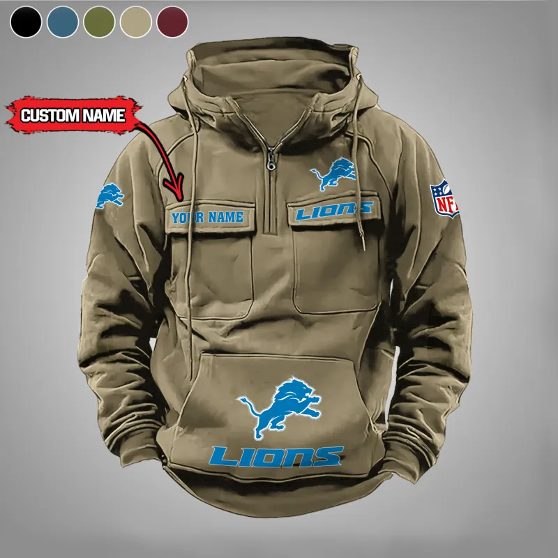 Detroit Lions Hoodie Khaki