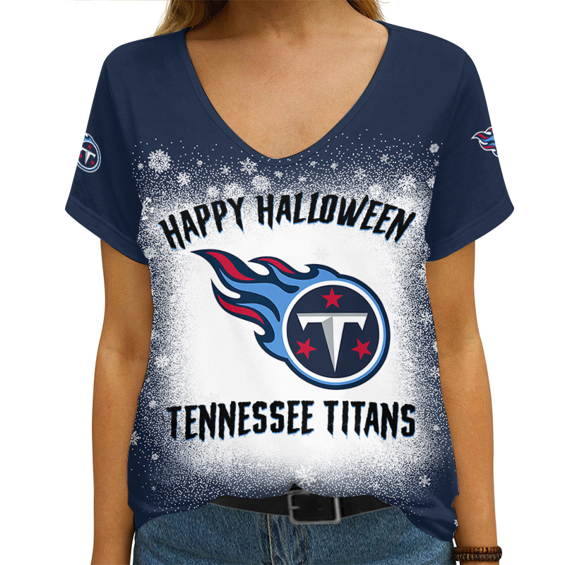 Tennessee Titans V-neck Women T-shirt Image 2