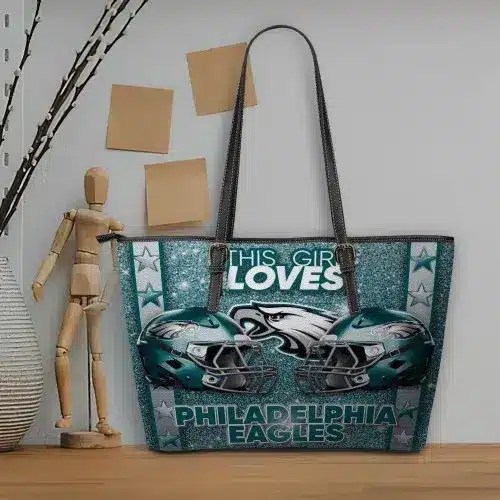 Philadelphia Eagles Women's Leather Tote Hand Bag