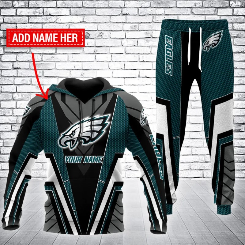 Philadelphia Eagles Personalized Hoodie and Joggers