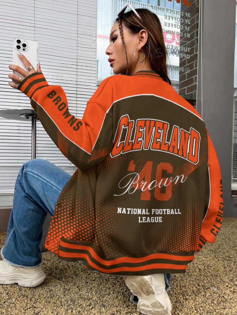 Cleveland Browns Varsity Jacket Back View