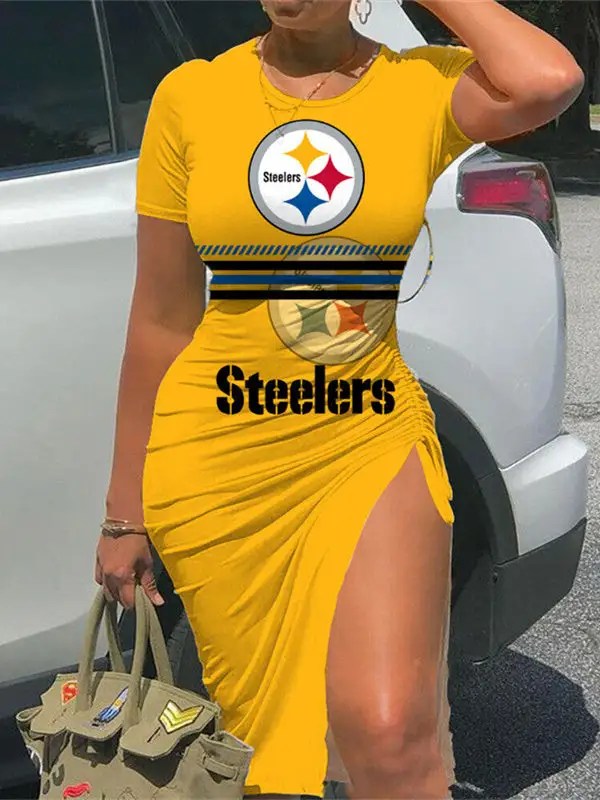 Pittsburgh Steelers Slit Bodycon Dress