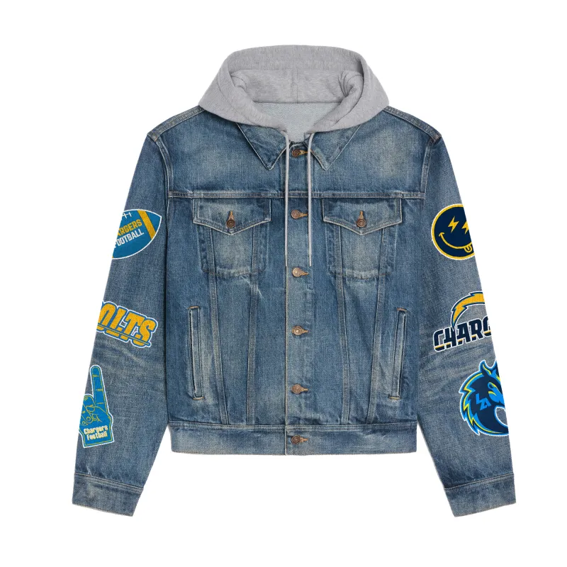 Los Angeles Chargers Hooded Jacket Back Design