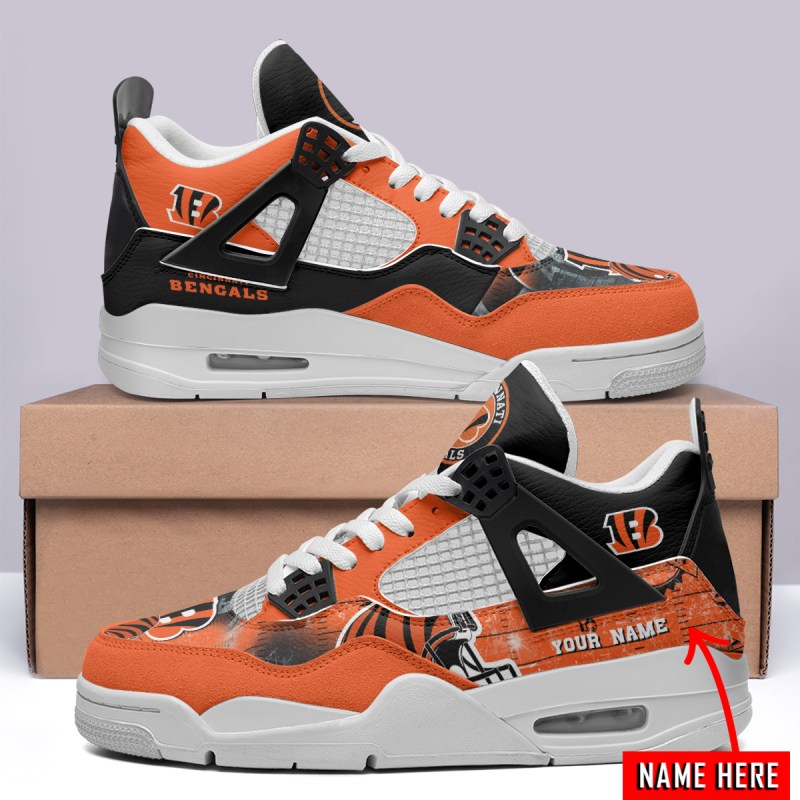 Cincinnati Bengals Personalized AJ4 Sneaker