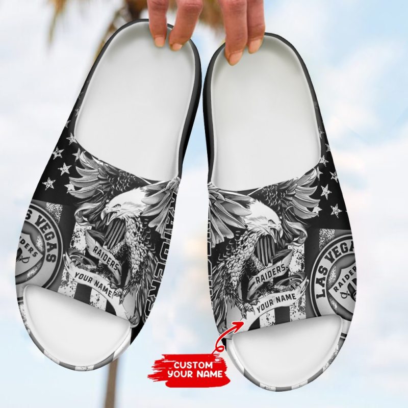 Las Vegas Raiders Yeezy Slippers