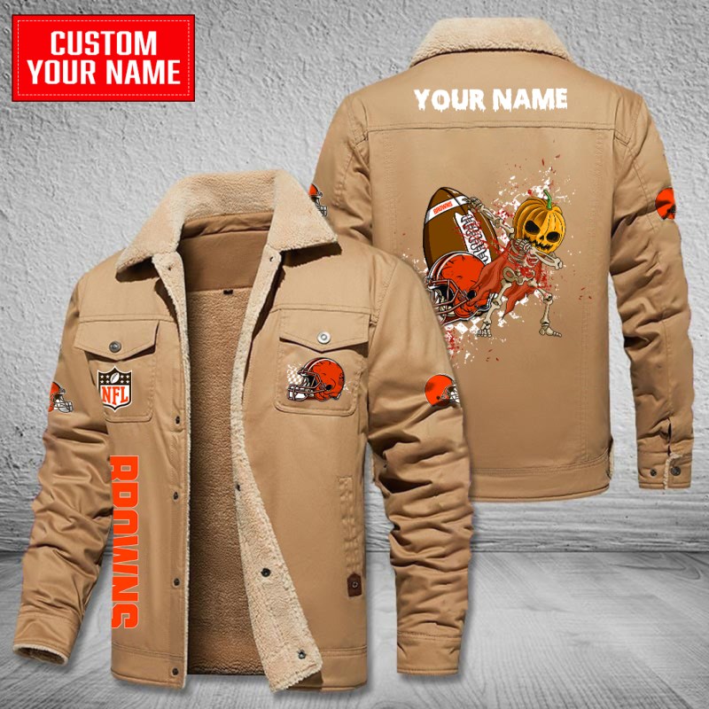 Cleveland Browns Bomber Jacket Coffee