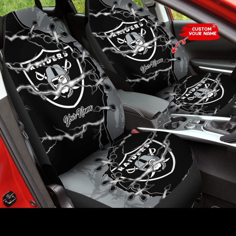 Las Vegas Raiders Personalized Car Seat Covers