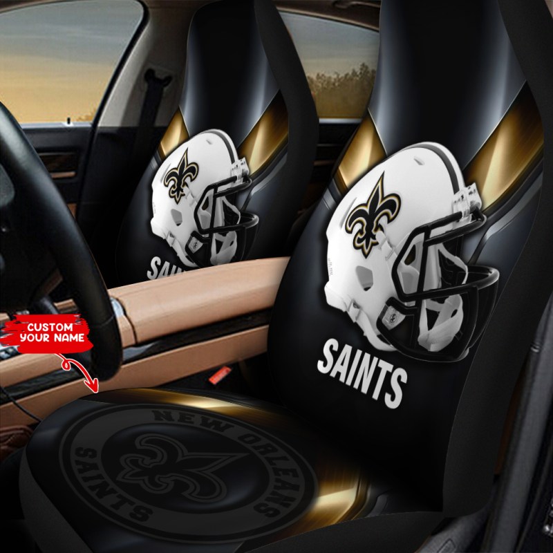 Personalized New Orleans Saints Car Seat Cover 1