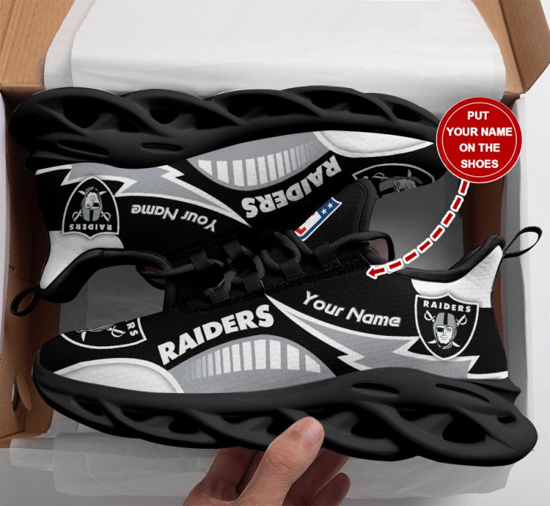 Las Vegas Raiders Personalized Yezy Running Sneakers