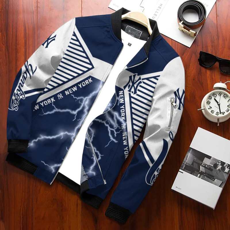 New York Yankees Personalized Bomber Jacket Back