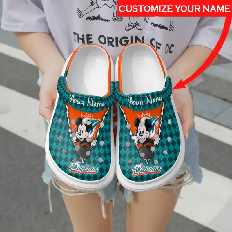 Miami Dolphins Personalized Limited Clog