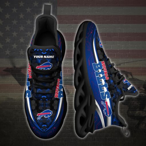 Buffalo Bills Personalized Sneakers Back View