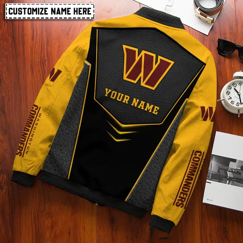 Washington Commanders Bomber Jacket Back View