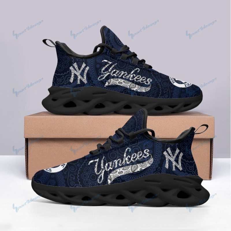 New York Yankees Yezy Running Sneakers Side View