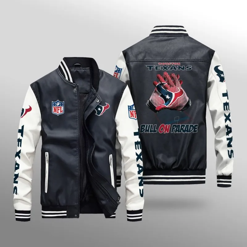 Houston Texans Leather Bomber Jacket