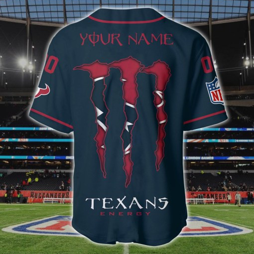 Houston Texans Personalized Baseball Jersey