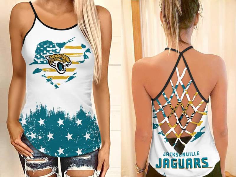 Jacksonville Jaguars Criss Cross Tank Top
