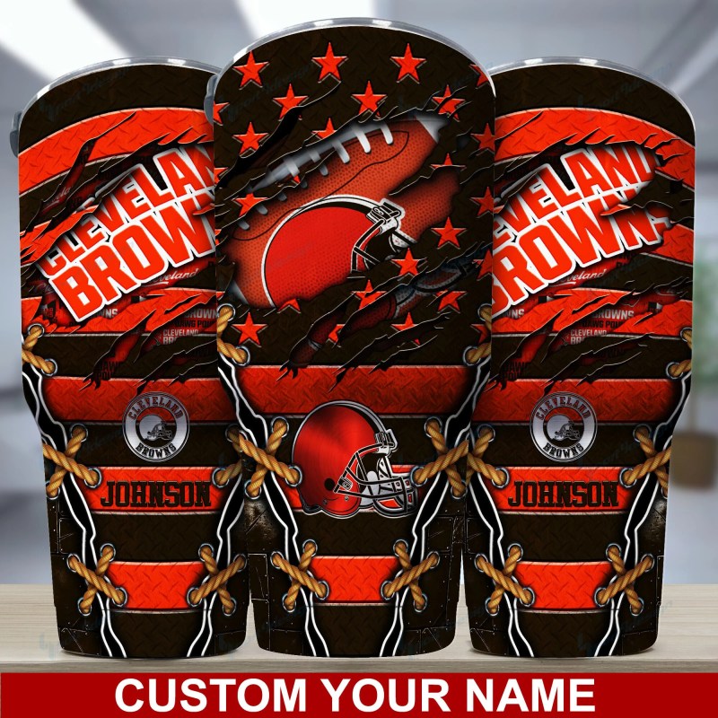 Cleveland Browns Personalized Tumbler Image 1