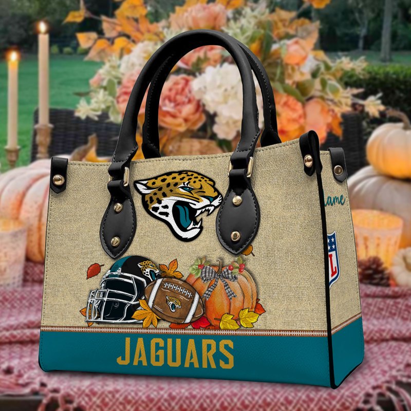 Jacksonville Jaguars Personalized Leather Hand Bag