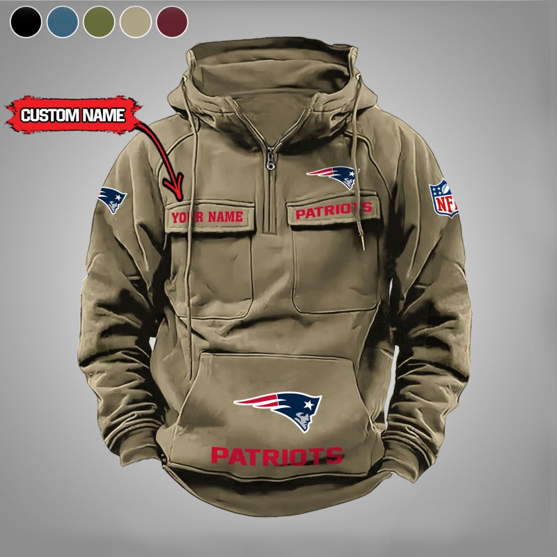New England Patriots Hoodie Khaki