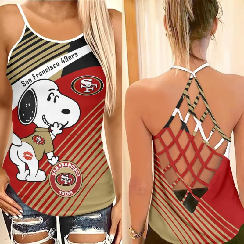 San Francisco 49ers Criss Cross Tank Top