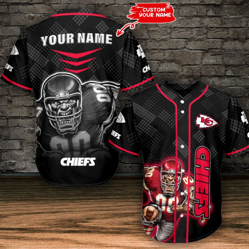 Kansas City Chiefs Personalized Baseball Jersey